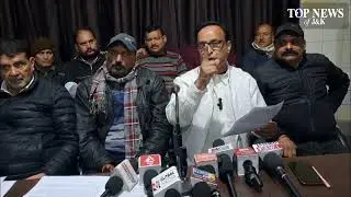 Jammu&ndash;Chamb Bus Operators association addressing a press conference at press club in Jammu 