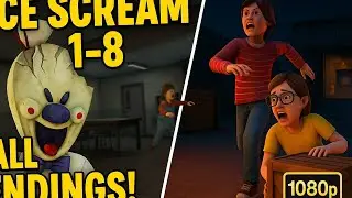 Ice Scream 1-8 🎮 Full Walkthrough + All Endings & Cutscenes