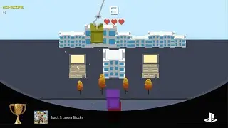 Cazzarion: Builder ~ Stack 3 green Blocks Trophy