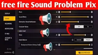 Free fire  Sound Problem Pix || free fire Sound Setting Kaise Kare New update || Best Sound Setting