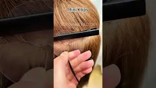 Mini K-Tips Hair Extensions Installation Showcase #salonqualityhair#hairstyle