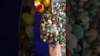 Eggs confetti for Aaron, Billy and Denise #crystaleggs #crystalsforhalloween #crystalconfetti