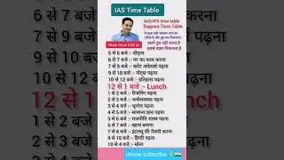 IAS /IPS time table|| toppers Time Table||टॉपर कैसे पढ़ते हैं जान लो||सपना पूरा करो||#shorts #viral