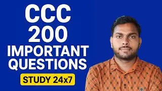 CCC परीक्षा के 200 सबसे महत्वपूर्ण प्रश्न | Triple C Pass in First Attempt