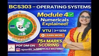 &ldquo;VTU BCS303 OS Module 4&ndash;Score 75+ Marks with Ease! NUMERICALS✅&rdquo; PDF check description #sporifiilearn