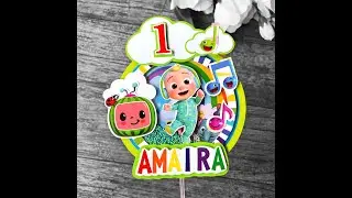 How to make Cocomelon Cake Topper | First Birthday Cake | Shaker Cake topper