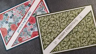 Introducing Golden Greenery - Simple corner triangle card