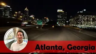 Driving on GA 400 (from Abernathy Road) and I-85 South (to Exit 84) [At Night]