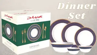 Glass Dinner Set 33 pcs | Kitchen Dinning Set | Dinner Set | Unboxing Needs