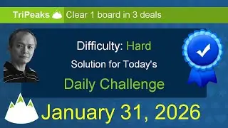 Microsoft Solitaire Collection: TriPeaks - Hard - January 31, 2026