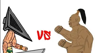 Pyramid head Vs Goro (drawing cartoon 2)