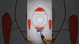 colouring  rocket. #colouring #drawing