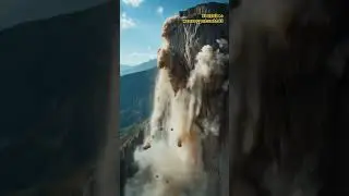 &ldquo;Terrifying Mountain Collapse Captured From Above! 🌋🚁&rdquo; #shorts