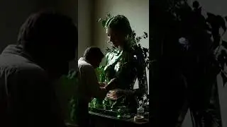 Beautiful green girl by epoxy flooring | Rate 1 to 10 #shorts #satisfying
