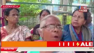 Anganwadi workers protest in Agartala, demand FRS system withdrawal.