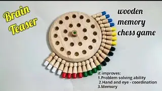Memory Chess Game - How To Play |wooden memory matchstick chess game|Best game for kids