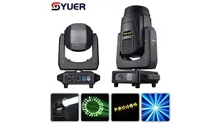 YUER™️New 420W Prism King Moving Head Light With LED Ring Spot 12+24+48 Prisms Rotating+A 6-Row Lens