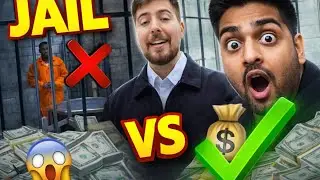 MrBeast का सबसे खतरनाक Challenge 😳 | 100 दिन जेल vs $5,00,000 💰 | My Reaction @storytv-6350 #mrbeast