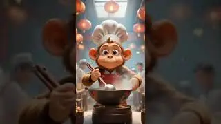 🍲 Bander Chef ne Chinese Food Banaya! | Funny Monkey Cooking Video