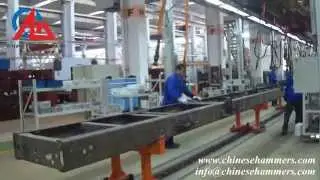 Production Line - Hydraulic rivet setting machine for truck frame