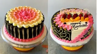 tutorial para decorar pasteles floreados  | decorado de pasteles con frutas y chocolate