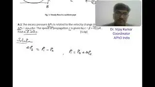 Water- Hammer Effect, Solution of part A of Asian Physics Olympiad 2021 held in Taipei  Taiwan