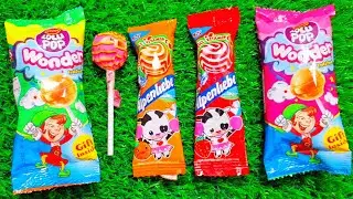 Satisfying Video Asmr Unpacking lollipop chocolate gummy candy color Candy Unboxing Video ASMR