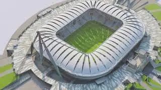 Juventus Stadium 3d model Aerial view