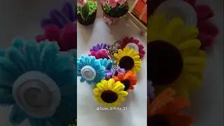 Sunflower🌻 keychain / Flowers keychain #keychain#handmadekeychain #handmade #flower #trading #shorts