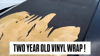Removing vinyl car wrap after two years ! 