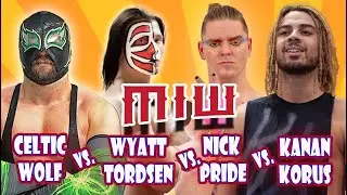 Cage match: Celtic Wolf vs. Wyatt Tordsen vs. Kanan Korus vs. Nick Pride,  MIW, Hamel, MN 6/7/25