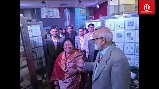 Addl Secy Mr Biswaranjan Sasmal .IRS in Talk with Sanjay Agrawal abt Philately at कर्तव्य pex 2025