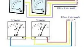 voltmeter connection in single phase and three phase supply#voltmeter_connection