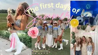 my first days of summer || megan moroney, farmers market, grad parties, etc. 🪩🌷🥂
