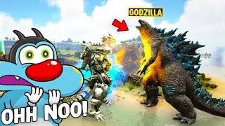 GODZILLA VS DANGER GODZILLA | ARK: Survival Evolved ! #S04 Ep06 .ft Oggy