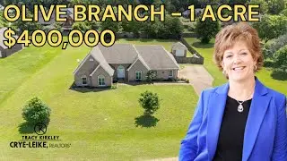 Explore $400,000 Single-Level Olive Branch, MS Home | 1 Acre | 2500 SF | Upgraded | Move-In Ready