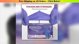 100pcs Disposable Nitrile Gloves Suitable For Home Use Latex Free Suitable For Lab Tattoo Kitchen