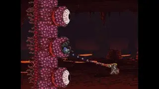 Simon beats the wall of flesh and skeletron