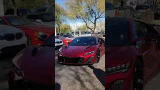 Final generation acura nsx type s in stunning red enters car meet