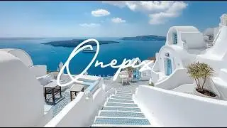 🇬🇷 Aegean Dawn: Intimate Classical Guitar & Strings | Santorini & Mykonos Architecture (2 Hours 4K)