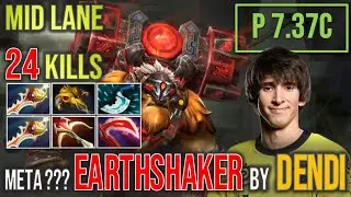 Divine Rapier x 2!!! Dendi Earthshaker Mid 24 Kills #dota2 #gameplay4k #patch737c