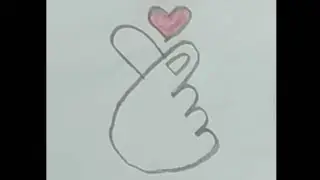 Bts heart finger drawing 