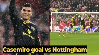 Casemiro header goal against Nottingham Forest