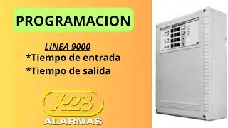 Como programar el tiempo de entrada/salida de una central X-28 línea 9000