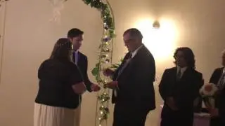 Mr & Mrs Snyder Wedding at the San Antonio VFW Post performed by Reverend Jesse Ferraro