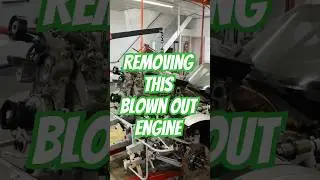 Removing a BLOWN OUT engine from a Dodge Viper GTS #automobile #dodgeviper #mechanic