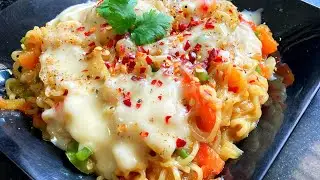 Cheese Chilli Maggi Recipe || Chilli Garlic Cheese Maggi || Veg n Egg Kitchen