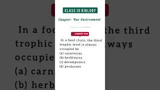 Class 10 Biology important MCQ, ch: Our Environment #foodchain  #class10biology #shorts