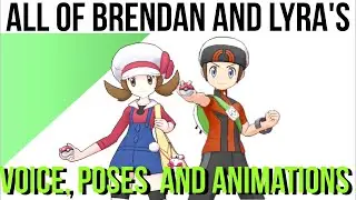 ALL of BRENDAN and LYRA's VOICE, POSES AND ANIMATIONS | Pokemon Masters