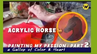 Acrylic Horse Painting | Part 2 #HorsePainting  #youtube #youtuber #art #artist #paint  #shortsvideo